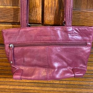 Stone Mountain Purse / Bag Burgundy. Soft leather